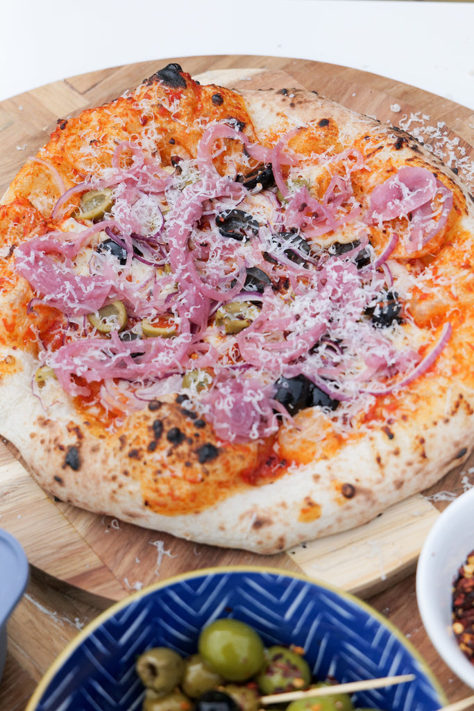 Olive and Red Onion Pizza