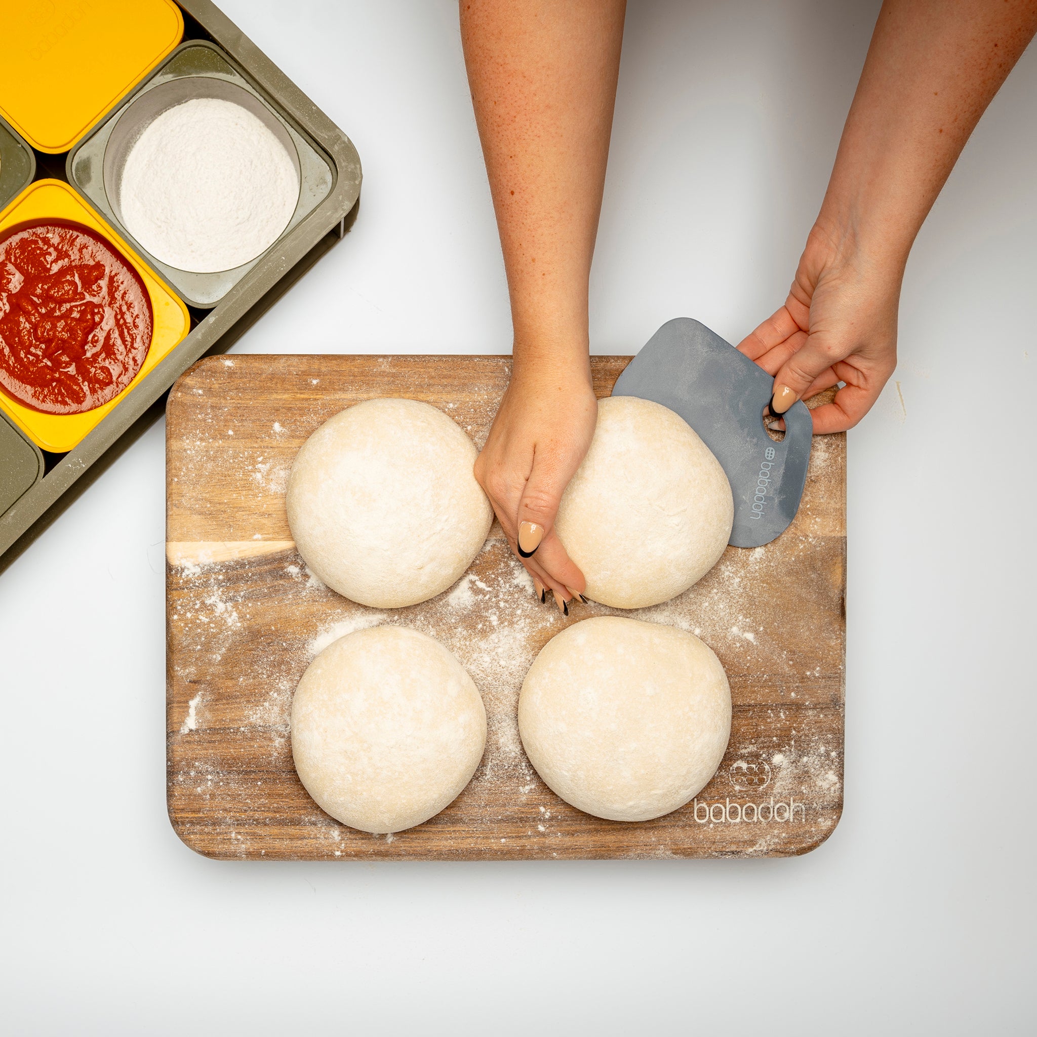 Babadoh Silicone Dough Scraper - Flexible, Non-Stick, Dishwasher Safe With Stand - View #5